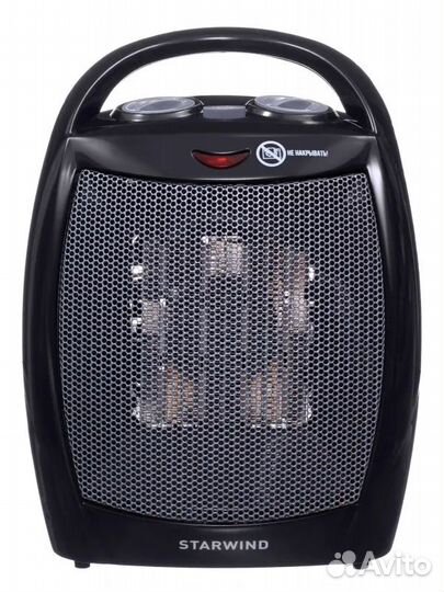 Тепловентилятор Starwind SHV2005, 1600 Вт, черный