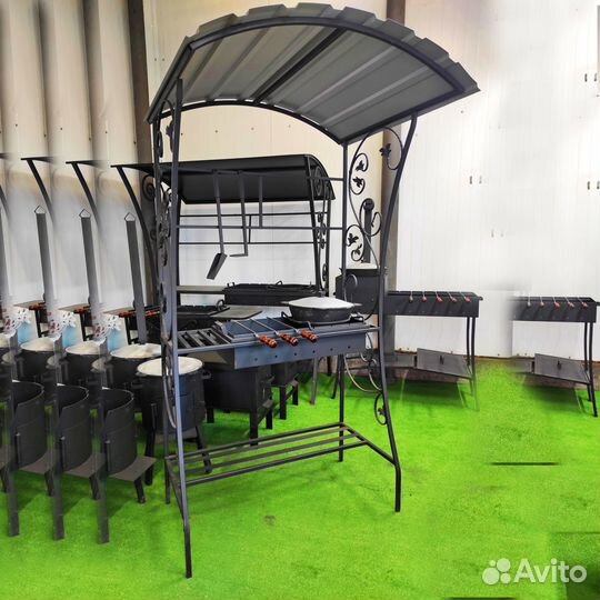 Мангал с крышей