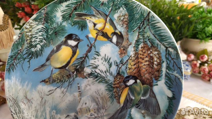 Тарелка Синицы из серии Птицы Зимой
