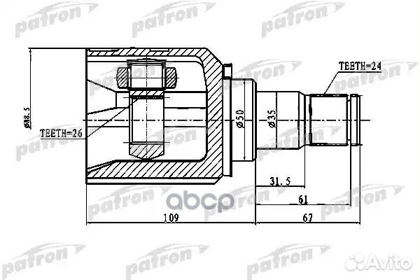 ШРУС внутренний 30X47X30 toyota land cruiser prado