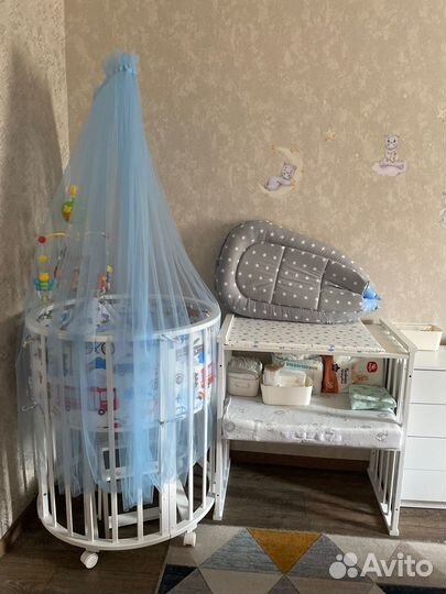Детская кроватка круглая