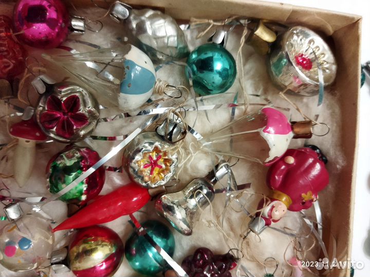 Набор ёлочных игрушек малютка СССР 1958 г парашют