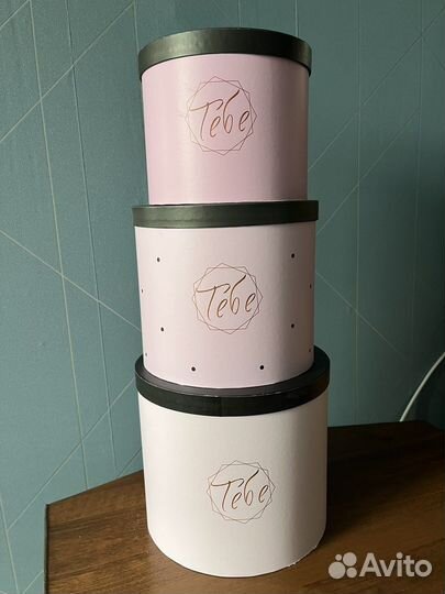 Набор шляпных коробок для цветов 3 в 1