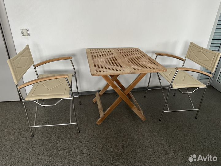 Яхтенный стол и 2 стула