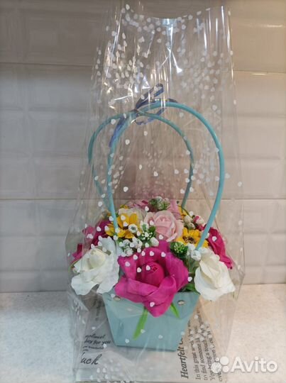 Букеты из мыльных роз