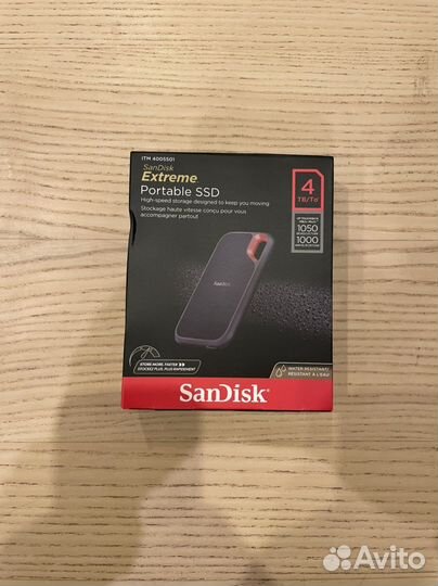 Sandisk extreme ssd 4TB новый накопитель