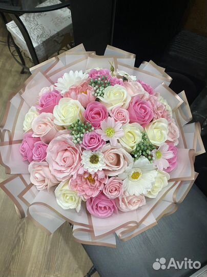 Букет из мыльных цветов, мыльные розы