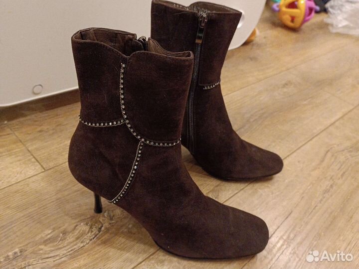 Ботильоны женские 40 размер, натуральная замша