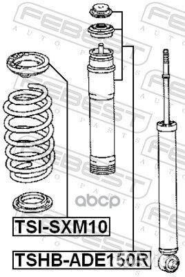 Пыльник задн амортизатора toyota corolla E150 2