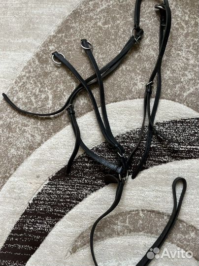 Шлея пессоа для лошади,скользящий повод,мартингал