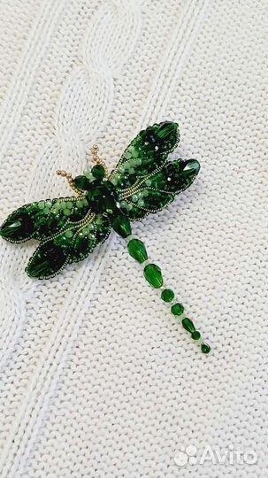 Стрекоза брошь