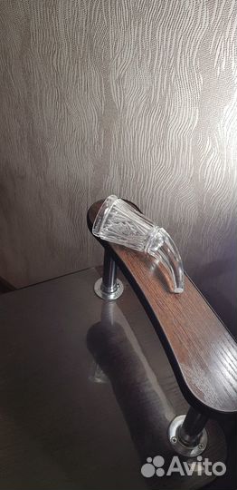 Рюмка- рог чешское стекло