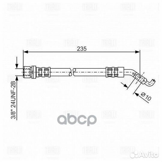 Шланг торм. для а/м Toyota Corolla (01) зад