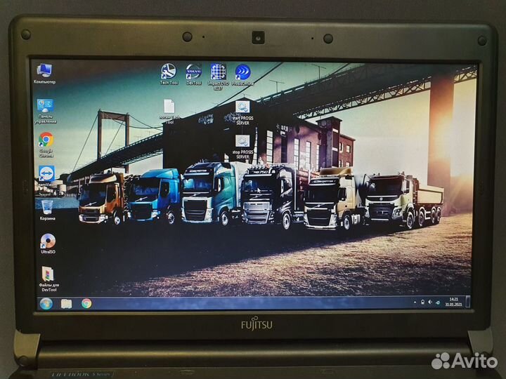 Автосканер Volvo vocom + ноутбук с по