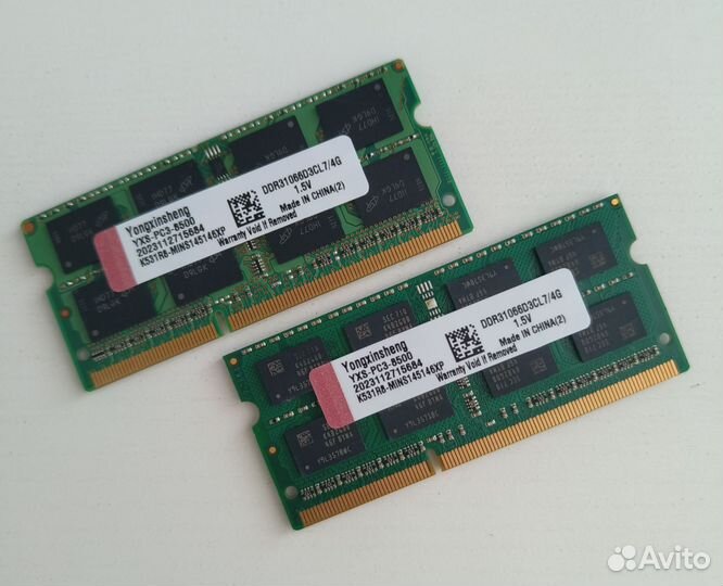 Оперативная память для ноутбука ddr3 8/4gb (новая)