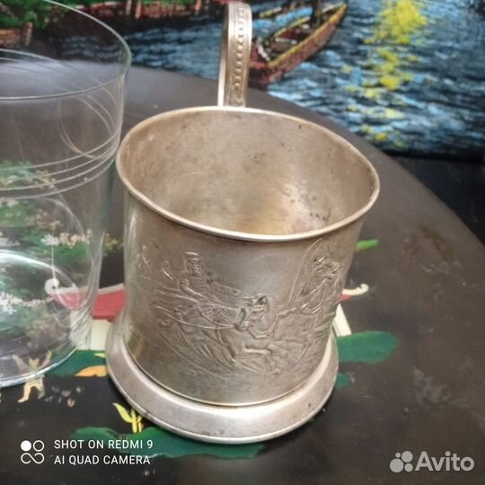 Подстаканник тройка со стаканом