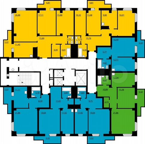 Дом авиаторов планировка 1-к квартира, 40.5 м², 4/25 эт. на продажу в Красноярске Купить квартиру Авито