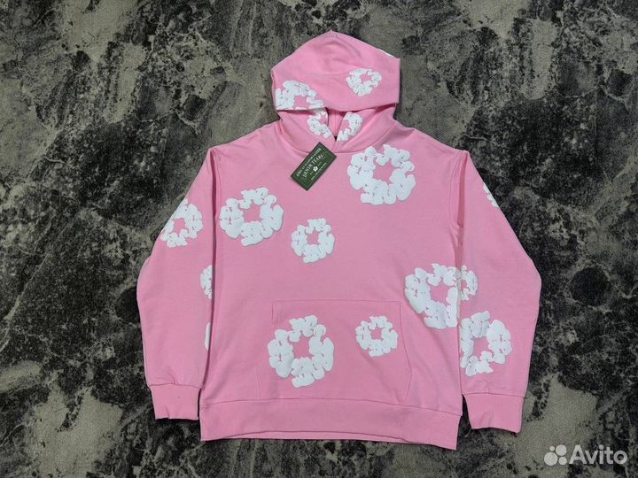 Худи denim tears розовая