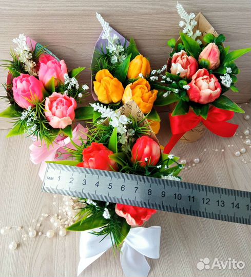Букет тюльпанов из мыла
