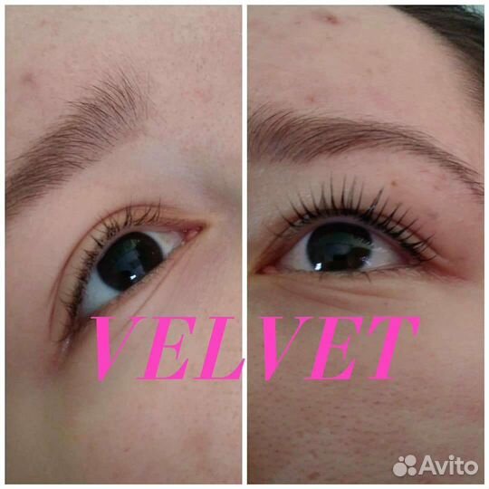 Вельвет Ламинирование ресниц, бровей