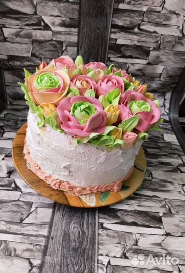 Домашние коржи для медовика. Зефир. Букет из зефир