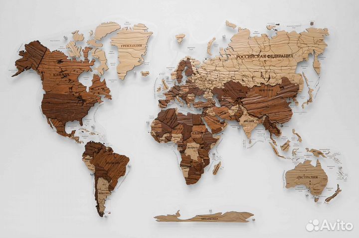 Деревянные карты мира купить в Арзамасе с доставкой