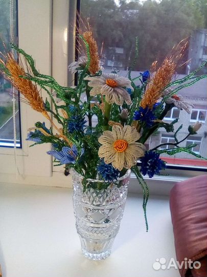 Полевые цветы из биссера