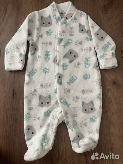 Детский флисовый комбинезон р56-62