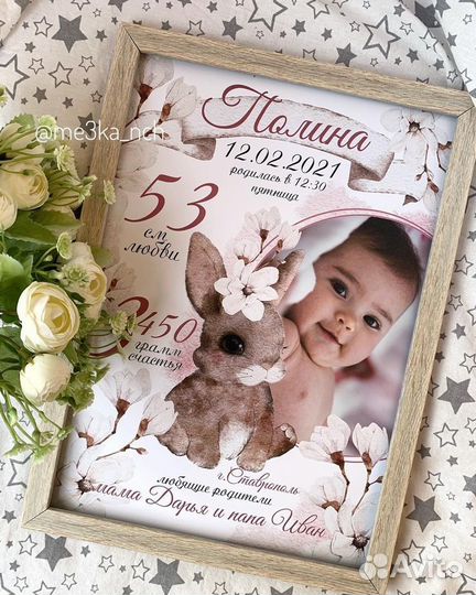 Метрика для новорожденных