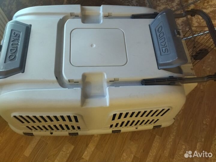 Переноска для собак Skudo 7, 105х76х73 см, серый