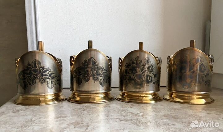 Подстаканники СССР серебро 875