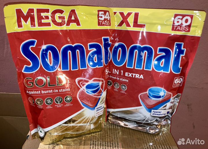 Таблетки для посудомойки Fairy, Somat