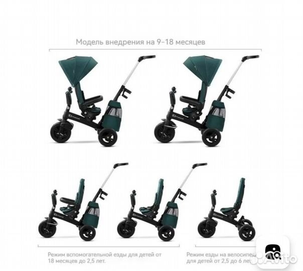 Велосипед 3х колесный с родительской ручкой