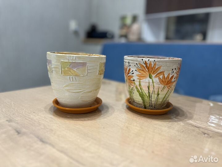 Керамические горшки под цветы