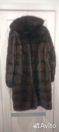 Шуба норковая с капюшоном