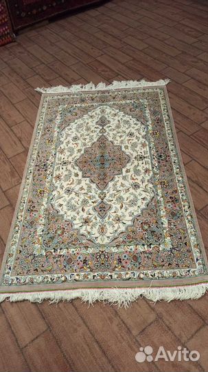 Персидский шелковый ковер ручной работы г Кашан