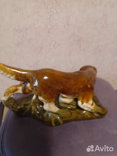 Статуэтка собака с дичью СССР