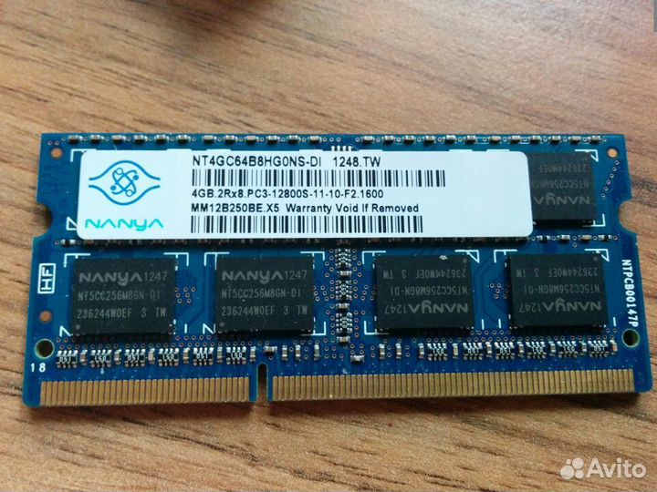 DDR3 SO-dimm 4 GB Nanya, Micron, Samsung