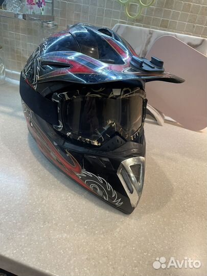 Кроссовый шлем yema с очками