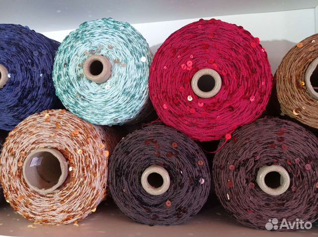 Пряжа пайетки бобинная