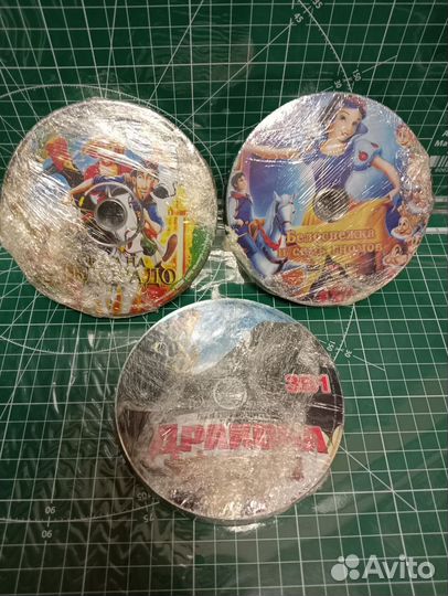 11 двд дисков с мультфильмами качество dvd