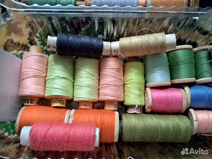 Нитки швейные СССР, хлопок, шёлк