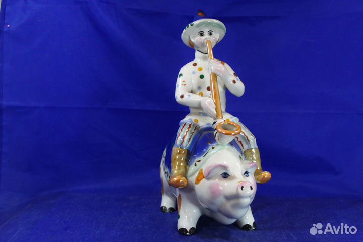 Статуэтка фарфор редкая копилка Дударь Петрушка