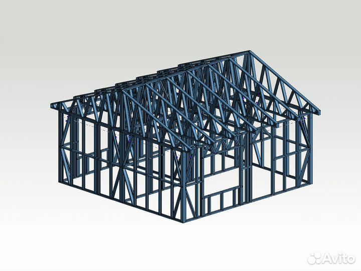 Лстк каркас быстровозводимого дома 37м2