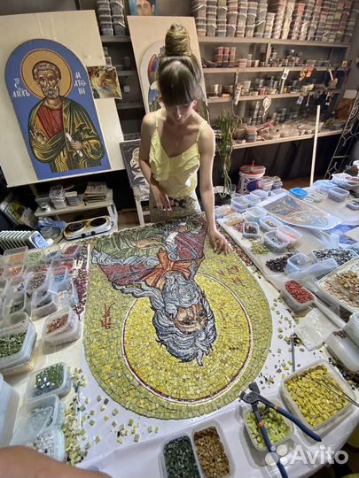 Мозаика в Храмы иконы на заказ Художник мозаичист
