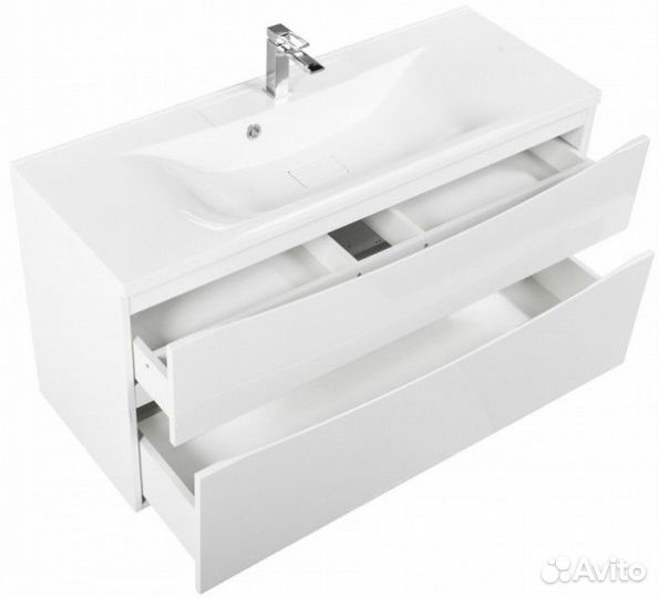 Тумба с раковиной BelBagno Marino-H60 120-BB1200/450-LV-MR-PR Bianco Lucido