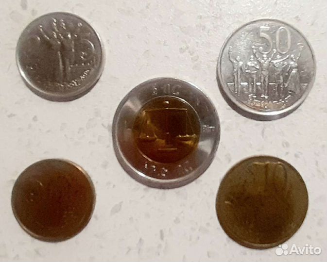 Наборы монет Эфиопия Кения Уганда Тайланд Куба