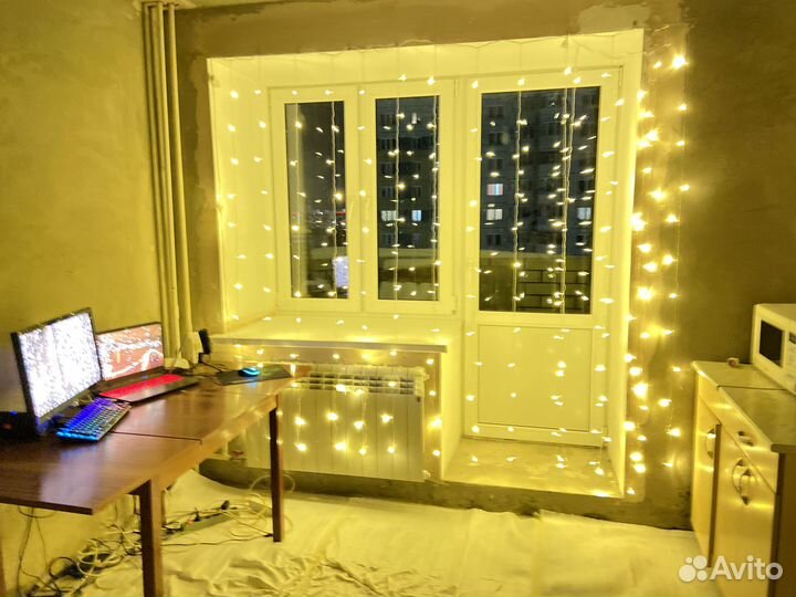 Гирлянда штора и на Ёлку