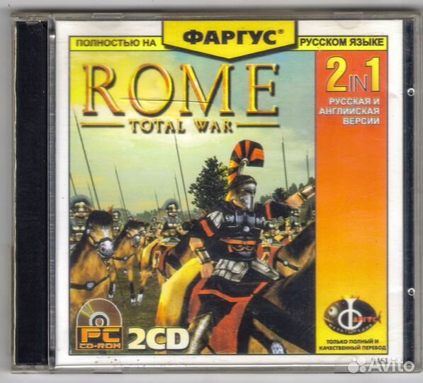 Rome. Total War. Фаргус пк PC 2 CD диск 2004