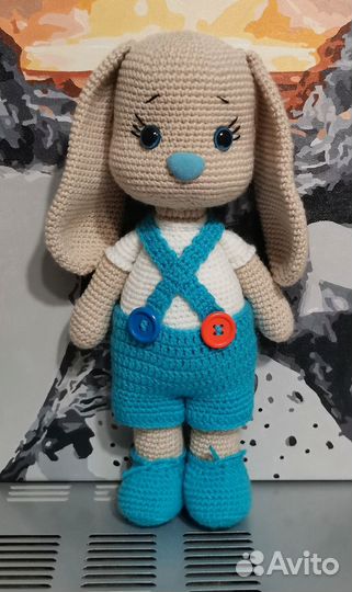 Мягкая игрушка заяц ручной работы